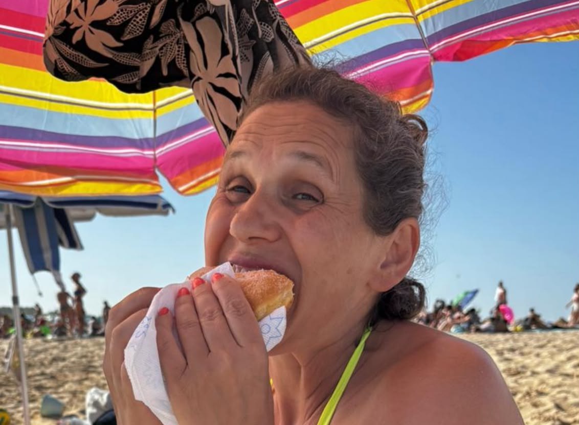 Lina Raimundo num dia de praia